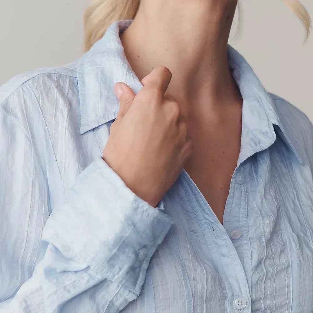 Anthropologie’s Maeve Waisted Button down Tunic - Picture 4 of 6